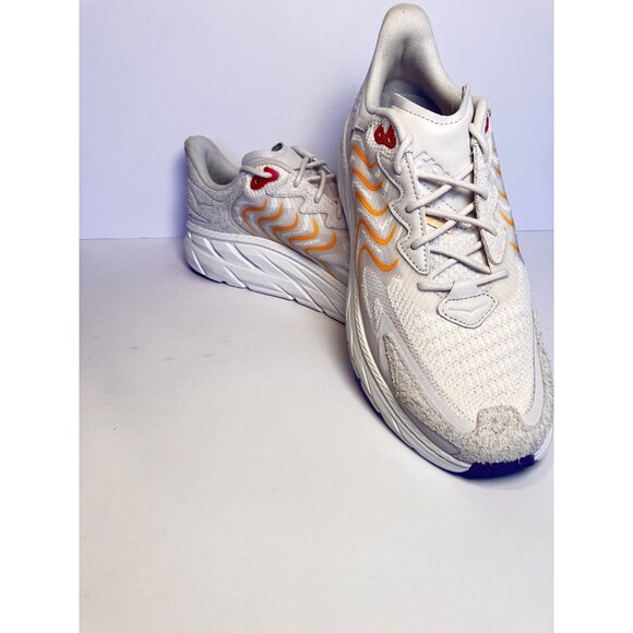 Hoka One One U Clifton LS Unisex Gray Running Shoes Womens US 13.5 Mens US 12.5